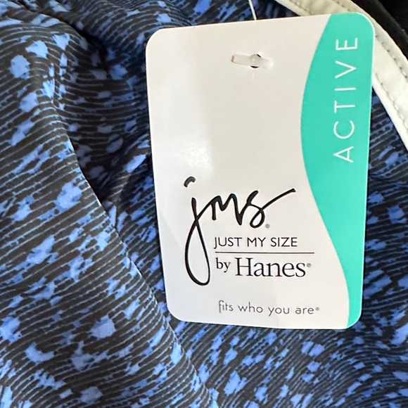 Just My Size Blue Patterned Athletic Shorts - Picture 3 of 4